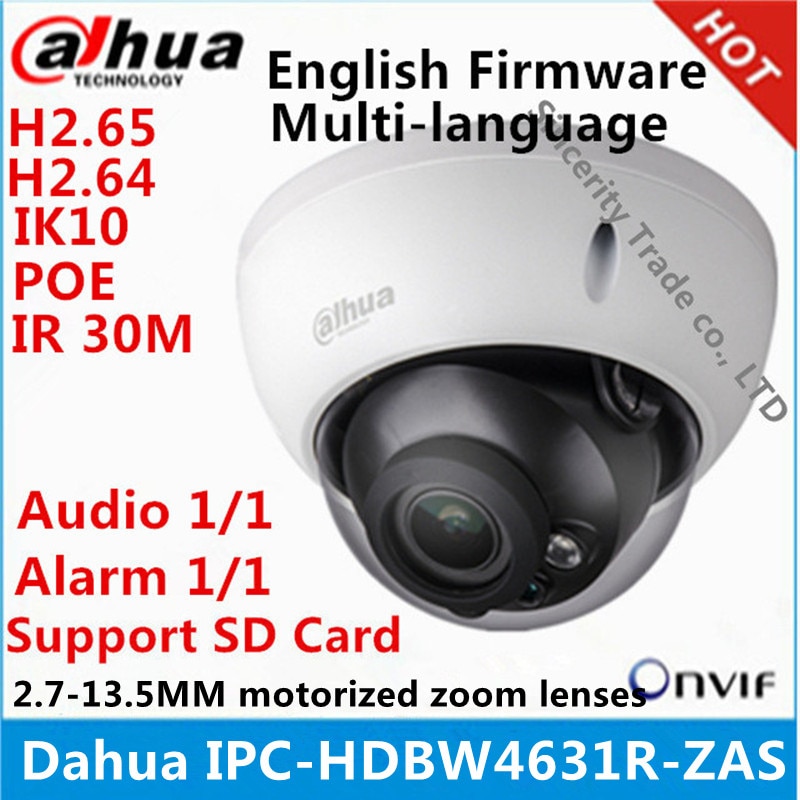 Dahua IPC-HDBW4631R-ZAS-2.7mm    IP67..